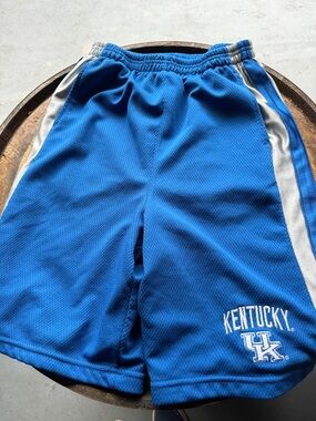 NCAA Blue and White Kentucky Mesh Sport Shorts